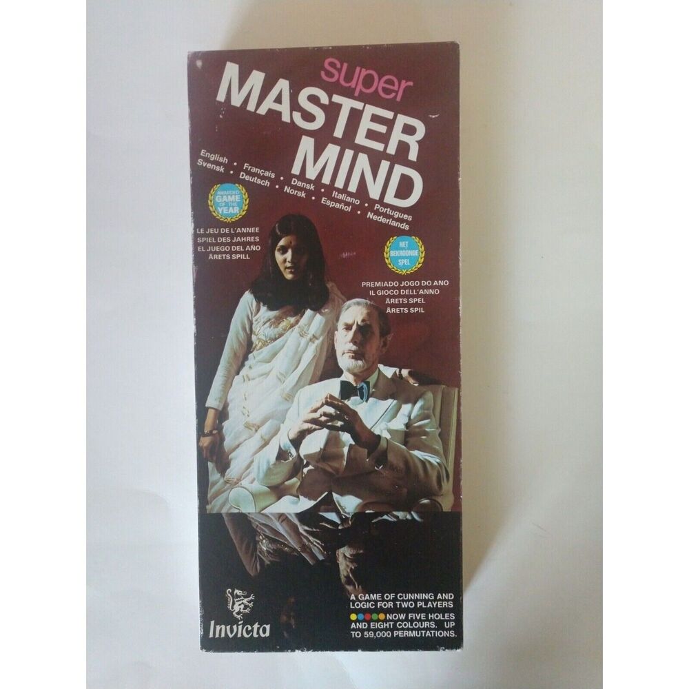 Invicta Super Master Mind MasterMind Board Game Vintage 1975 #3065